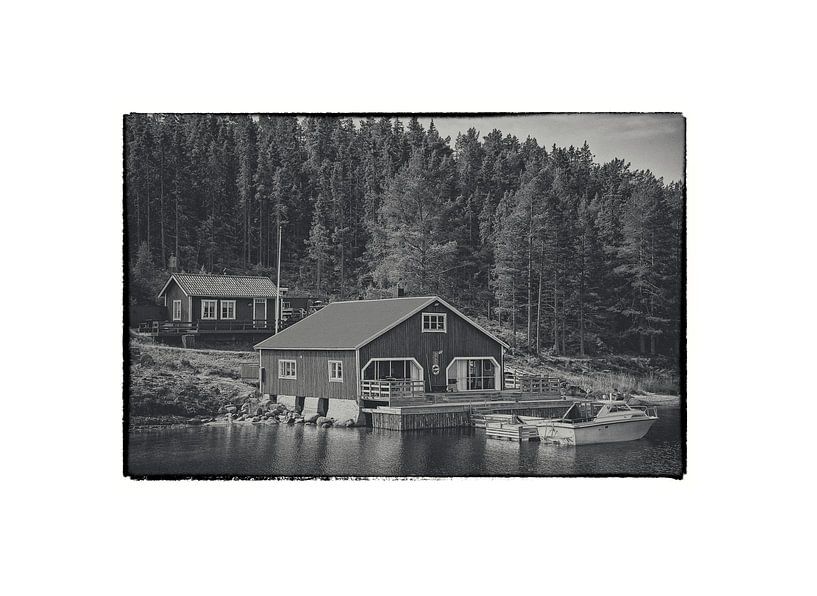 Ulvön house black and white by Cristel Brouwer