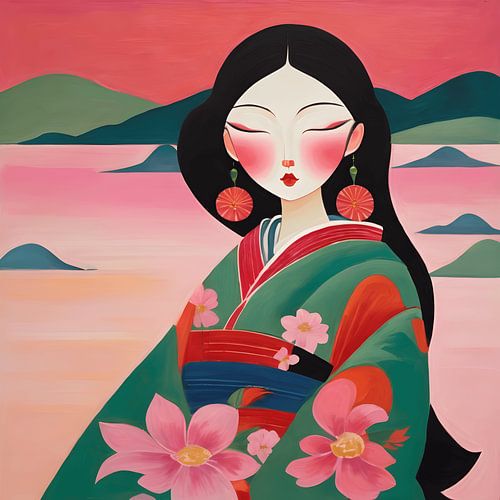 Douce geisha sur Jolique Arte