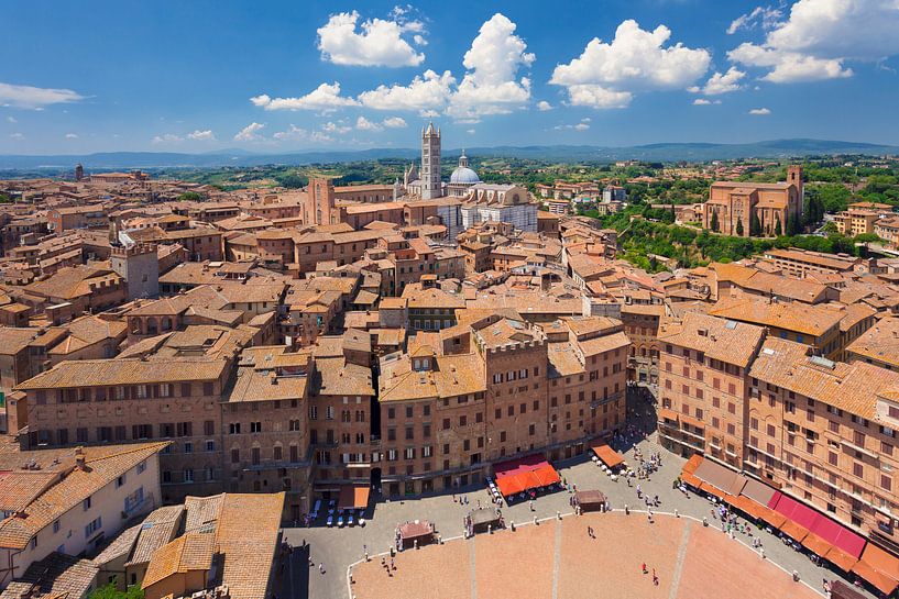 Piazza del Campo, Cathédrale Santa Maria Assunta, Sienne, Toscane, Italie par Markus Lange