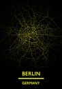 Plattegrond Berlijn Duitsland (gold) van Bert Hooijer thumbnail