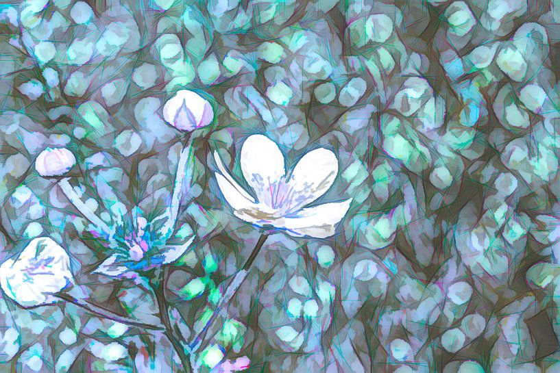Abstrakte Blumen Skizze von Tim Abeln