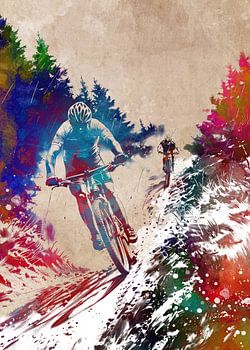 Mountainbikers sport kunst #sport #bike