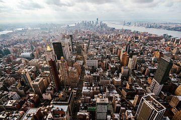 Manhattan New York, VS - Vintage stijl van Jan Schuler