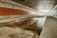 Verlaten fietstunnel in aanbouw