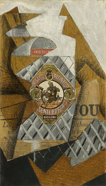 Juan Gris, The Bottle of Anís del Mono - 1914 by Atelier Liesjes