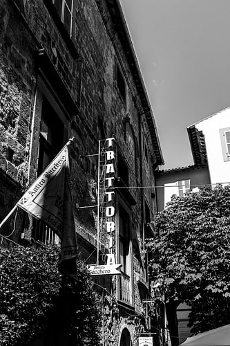 Uithangbord Trattoria Antico Bucchero in Orvieto
