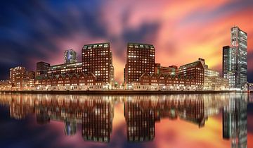 Rotterdam Panorama harbour by Michiel Buijse