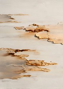 Moderne Abstrakte Minimalistische Wabi-Sabi Gold Kunst