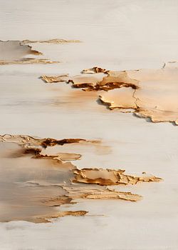 Moderne, abstracte, minimalistische wabi-sabi-kunst in goud