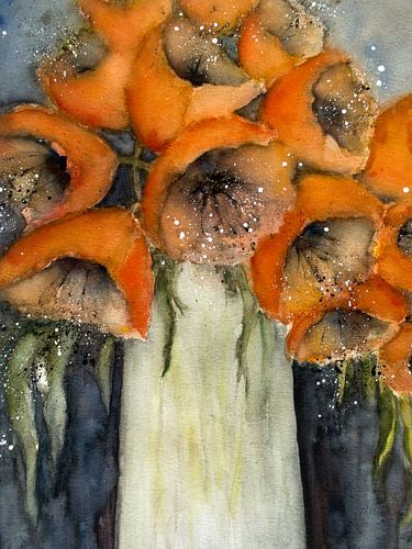 Roter Mohn in Vase