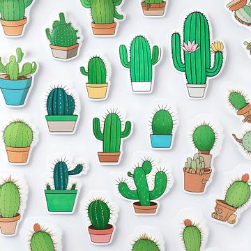 Cactus stickers (a.i. art)