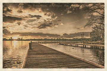 Vintage postcard: Lake Kralingen