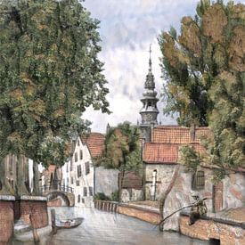 Haarlem Oude gracht van Erwin Bak