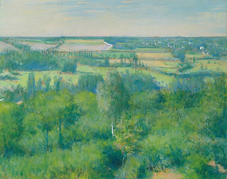 The Valley of the Yerres, Gustave Caillebotte by Masterful Masters