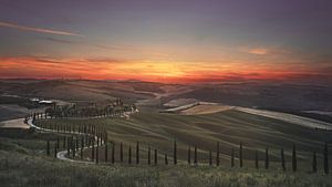 Le paysage emblématique de la Toscane à Crete Senesi, Italie