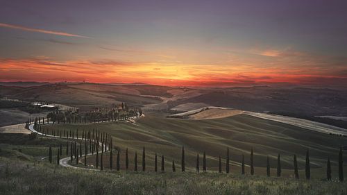 Het iconische landschap van Toscane in Crete Senesi, Italië