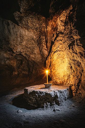 Dromerig grijs landschap schilderij