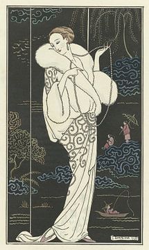George Barbier - Manteau de velours (1913) van Peter Balan