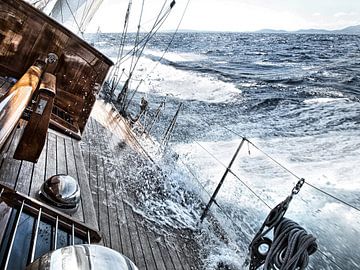 Zeezeilen met harde wind van Anouschka Hendriks
