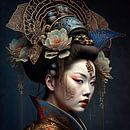Portrait of a geisha by Carla van Zomeren thumbnail