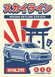 Nissan Skyline GTR R34 by Kaminarirace