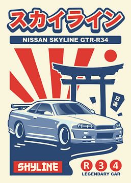 Nissan Skyline GTR R34 by Kaminarirace