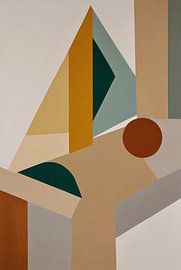 Abstract Composition with Geometric Shapes by Art & Soul Creations