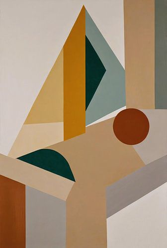 Abstracte Compositie met Geometrische Vormen