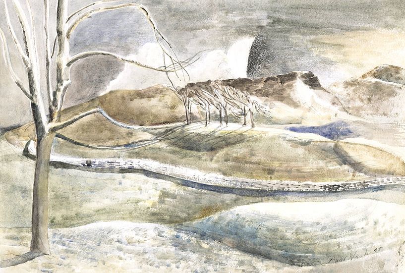 Lever de lune sur Cleeve Hill, Paul Nash - 1945 par Het Archief