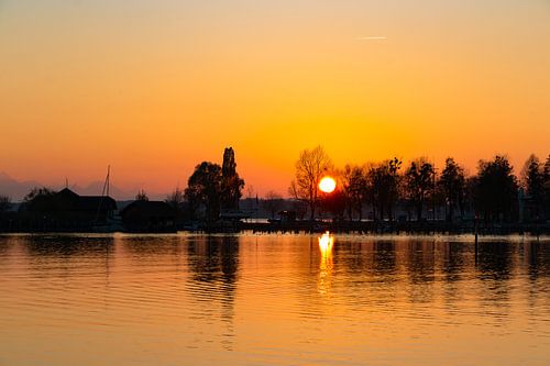 Sonnenuntergang in Seebruck am Chiemsee