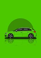 Kunstwagen Audi RS3 grün