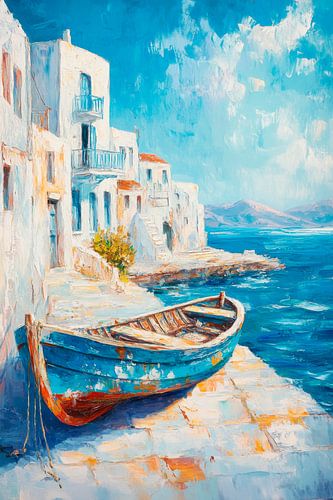 Blauwe havenidylle