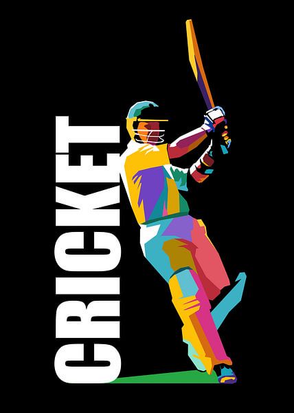 Cricket Pop Art by Ro Pop Art