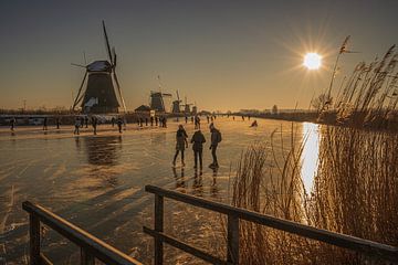 Mills of Kinderdijk in winter by Frank Smit Fotografie