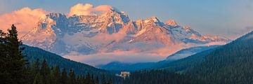 Panorama et lever de soleil dans les Dolomites sur Henk Meijer Photography