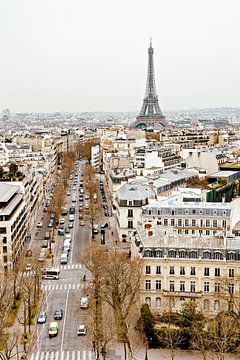 Uitzicht op Eiffeltoren vanaf Arc d'Triomph, Parijs, Frankrijk -Reisfo van Dana Schoenmaker