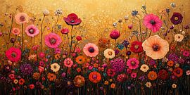 Goldene Blumenexplosion Nr. 2 von Studio BB