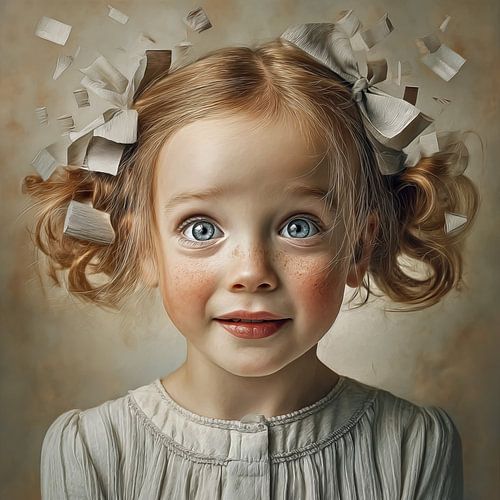 Grappig surrealistisch kinderportret