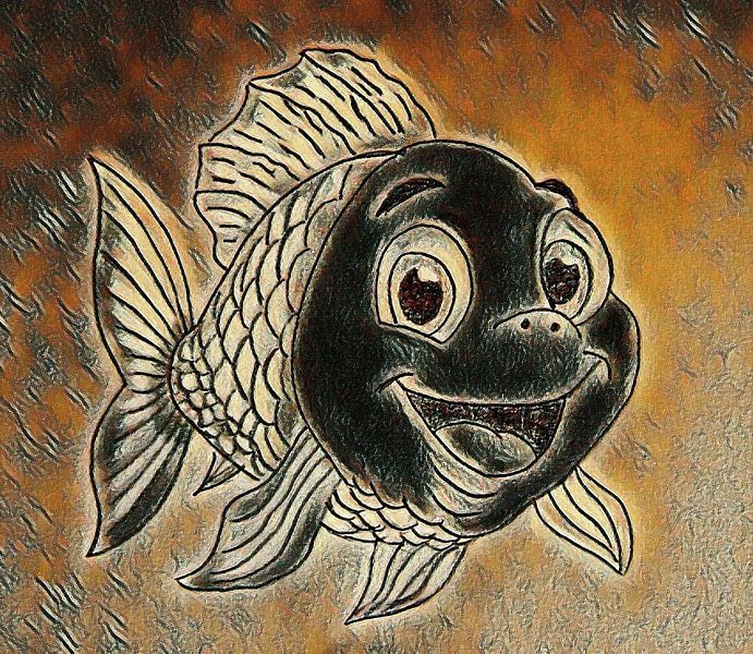 Merry fish ( drawing ) by Jose Lok