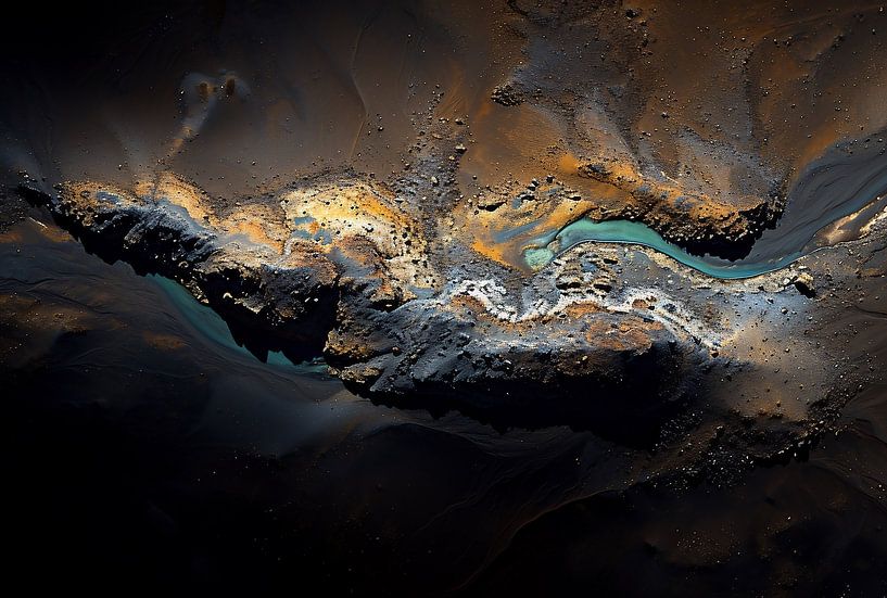 Blick nach unten auf den Ozean von fernlichtsicht