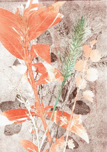 Brown Orange Botanical Leaves