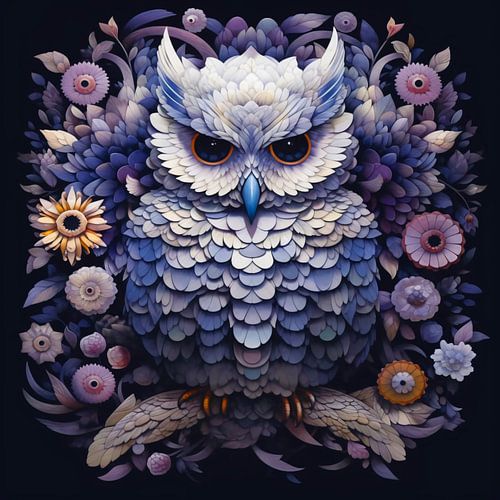 Bloemenschattig lila blauw uiltje