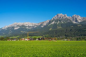 The Kaiser Mountains in Tyrol - view of the Wilder Kaiser and the by ManfredFotos