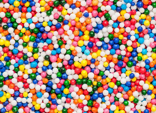 Macro photograph of coloured sprinkles