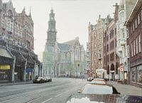 Schilderij: Amsterdam, Raadhuisstraat-Westerkerk