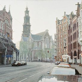 Schilderij: Amsterdam, Raadhuisstraat-Westerkerk