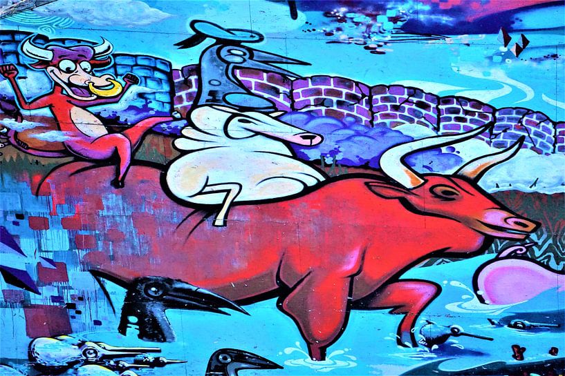 An ox with friends von Patrick Sanders