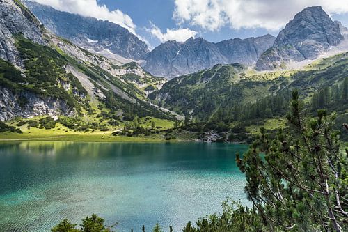 Mountain lake in the Alps