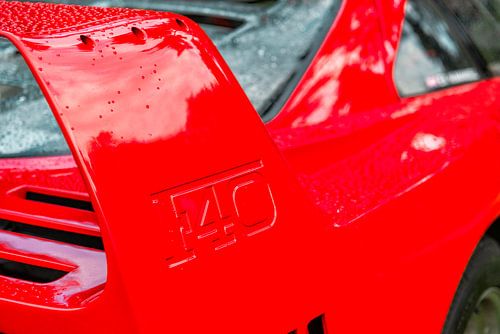 Ferrari F40 supercar van de jaren '80 achterspoiler detail