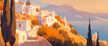 Coastal landscape Greece by Poster Art Shop